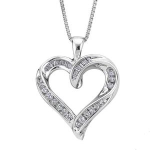 1/5 Carat Diamond Heart Necklace